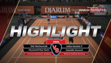 Elok M/Muzammil Elya (Pratama Badminton Academy) VS Indira Hendzie Pramestya/Salsabila Dewanti (Mutiara Cardinal Bandung)