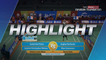 Asghar Herfanda/Rian Cannavaro (Djarum Kudus) VS Galuh Dwi Putra/Gabriel Christopher (Daihatsu Candra Wijaya)