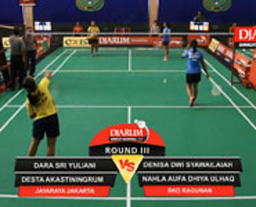 Dara S/Desta A (Jayaraya Jakarta) VS Denisa D/Nahla A (SKO Ragunan)