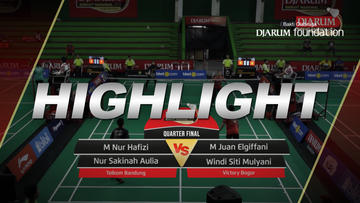 M Nur Hafizi/Nur Sakinah Aulia (Telkom Bandung) VS M Juan Elgiffani/Windi Siti M (Victory Bogor)