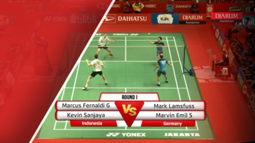 Markus Fernaldi G/Kevin Sanjaya (Indonesia) VS Mark Lamfuss/Marvin Emil S (Germany)