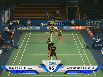 Ricky Alvarino Sidarta/Nugraheny Ristya Ayu (INA) VS Aik Quan Tan/Yin Loo Lim (MAS)