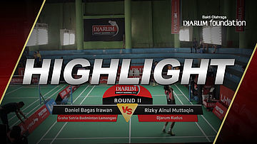 Rizky Ainul Muttaqin (Djarum Kudus) VS Daniel Bagas Irawan (Graha Satria Badminton Lamongan)