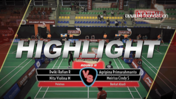 Dwiki Rafian Restu/Nita Violina Marwah (Pelatnas) VS Agripina Primarahmanto P/Meirisa Cindy S (Berkat Abadi)