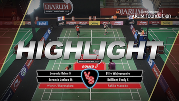 Jeremia Brian Heavenly Rorimpandey/Jeremia Joshua Memah (Winner Manado/Bhayangkara Manado) VS Billy Wirjosusanto/Brilliant Ferdy Suhantri (Rafika Manado)