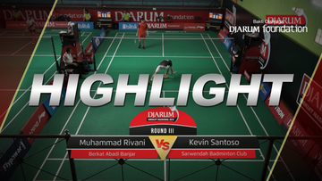 Muhammad Rivani (Berkat Abadi) VS Kevin Santoso (Sarwendah Badminton Club)