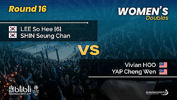 Round 16 | WD | LEE / SHIN (KOR) vs HOO / YAP (MAS) | Blibli Indonesia Open 2019