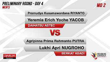 MD2 l PRAMUDYA KUSUMAWARDANA RIYANTO/YEREMIA ERICH YOCHE YACOB (DAIHATSU ASTEC) VS AGRIPINNA PRIMA RAHMANTO PUTRA/LUKHI APRI NUGROHO (BERKAT ABADI BANJARMASIN)