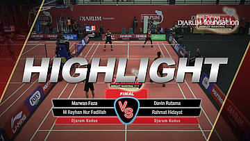 Marwan Faza/Muhammad Rayhan Nur Fadillah (Djarum Kudus) VS Davin Rutama/Rahmat Hidayat (Djarum Kudus)