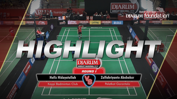 Hafiz Hidayatullah (Kaypi Badminton Club) VS Zulfahriyanto Abubakar (Pelatkot Gorontalo)