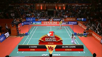 Li Xuerui (CHINA) VS Juliane Schenk (GERMAN) Djarum Indonesia Open 2013