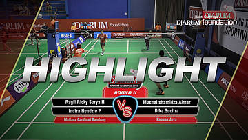 Ragil Ricky Surya Hanaffi/Indira Hendzie Pramestya (Mutiara Cardinal Bandung) VS Mushalishamidza Aimar/Dika Sucitra (Kapuas Jaya)