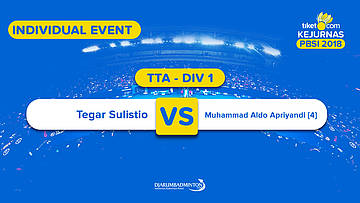 Tiket.com Kejurnas 2018 | TTA DIV 1 | Tegar VS Aldo