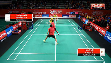 Hendra S/Angga P (Jaya Raya Jakarta) VS Noriyasu H/Hirokatsu H (Tonami Japan)