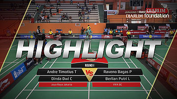 Andre Timotius Tololiu/Dinda Dwi Chayaning (Jaya Raya Jakarta) VS Raveno Bagas Prayoga/Berlian Putri L (FIFA BC)