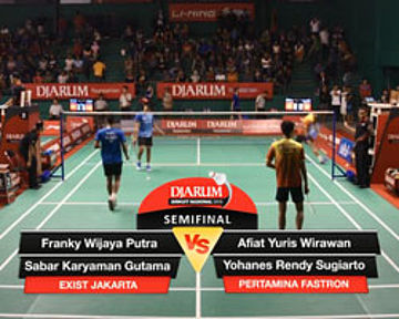 Afiat Yuris/Yohanes Rendy (Pertamina Fastron) VS Franky Wijaya/Sabar Karyaman (Exist Jakarta)