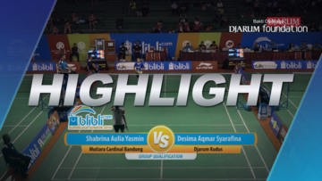 Desima Aqmar Syarafina (Djarum Kudus) VS Shabrina Aulia Yasmin (Mutiara Cardinal Bandung)