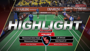 Muhammad Amin Faisal/Muhammad Rivani (Berkat Abadi Banjar) VS Lutfi Afriand/Zank Oscario Dewangga (Mutiara Cardinal Bandung)