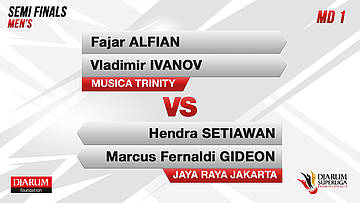 MD1 | FAJAR ALFIAN/VLADIMIR IVANOV (MUSICA TRINITY) VS HENDRA SETIAWAN/MARCUS FERNALDI GIDEON (JAYA RAYA JAKARTA)
