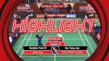 Handoko Yusuf Wijayanto (Djarum Kudus) VS Nur Yahya Ady Velani (Pratama Badminton Academy)