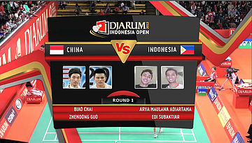 Biao Chai/Zhendong Guo (CHINA) VS Arya Maulana Adiartama/Edi Subaktiar (INDONESIA) Round 1 Mens Double DJARUM Indonesia Open Super Series 2012