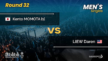 Round 32 | MS | Kento MOMOTA [1] (JPN) vs LIEW Daren (MAS) |Blibli Indonesia Open 2019