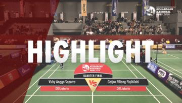 1. Vicky Angga Saputra (DKI Jakarta) VS Gatjra Piliang Fiqihilahi Cupu (DKI Jakarta)