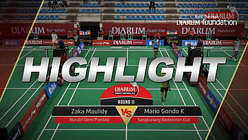 Zaka Maulidy (Mandiri Demi Prestasi) VS Mario Gondo Kusumo (Sangkuriang Badminton Club)