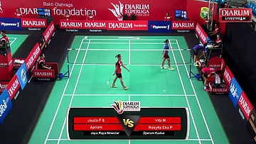 Vita M/Rosyita E (Djarum Kudus) VS Jauza F/Apriani (Jaya Raya New Star)