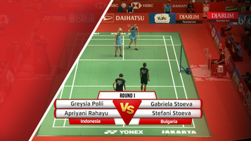 Greysia Polii/Apriyani Rahayu (Indonesia) VS Gabriela Stoeva/Stefani Stoeva (Bulgaria)