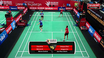 Greysia Polii/Anggia S A (Jaya Raya Jakarta) VS Tiara R/Melvira O (Mutiara Cardinal Bandung)