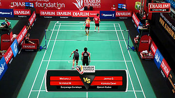 Jenna Gozali/Komala Dewi (Djarum Kudus) VS Meiliana Jauhari/Ni Ketut M (Suryanaga Surabaya)