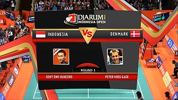 Sony Dwi Kuncoro (Indonesia) VS Peter Hoeg Gade (Denmark) Round 1 Mens Single DJARUM Indonesia Open Super Series Premier 2012