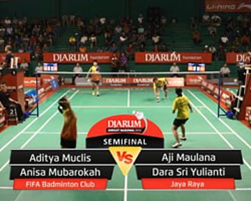 Aditya Muclis / Anisa M (FIFA Badminton Club) VS Aji M / Dara Sri (Jaya Raya)