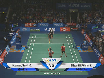 Mohammad Ahsan/Hendra Setiawan (INA) VS Gideon Markus Fernaldi/Markis Kido (INA)