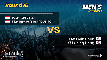 Round 16 | MD | LIAO / SU Ching Heng (TPE) vs ALFIAN / ARDIANTO (INA) | Blibli Indonesia Open 2019