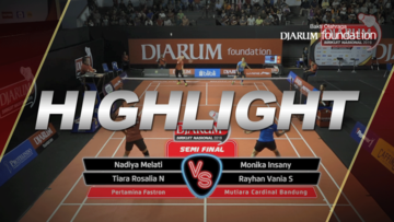 Nadiya Melati/Tiara Rosalia Nuraidah (Pertamina Fastron) VS Monika Insany/Rayhan Vania Salsabila (Mutiara Cardinal Bandung)