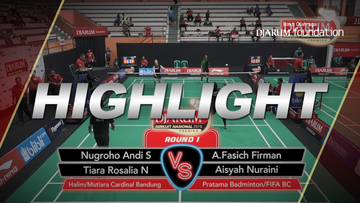 Nugroho Andi S/Tiara Rosalia N (Halim/Mutiara Cardinal Bandung) VS A Fasich Firman S/Aisyah Nuraini (Pratama Badminton Academy/FIFA BC)