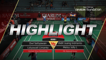 Dwi Setiyawan/Lidyawati Limanto (Keshab Timur Samarinda) VS Didit Juang Indrianto/Meisy Jolly Lee (PB Rajawali Kubar)