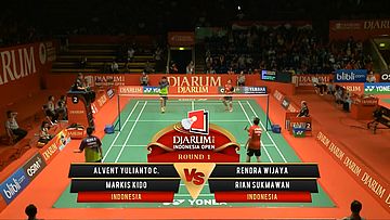 Alvent/ Markis Kido (INDONESIA) VS Rendra Wijaya/ Rian S. (INDONESIA) Djarum Indonesia Open 2013