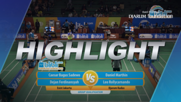 Daniel Marthin/Leo Rollycarnando (Djarum Kudus) VS Caesar Bagus Sadewo/Dejan Ferdinansyah (Exist Jakarta)