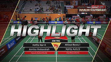 Haffiz Nur Adila/Annisa Mubarokah (Djarum Kudus/FIFA BC) VS Afrizal Restu I/Nahla Aufa D (Jaya Raya Jakarta)