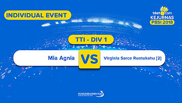 Tiket.com Kejurnas 2018 | TTI DIV 1 | Mia VS Virginia