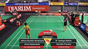 M. Taufiqul Hafizh/Vanadia Pranasa (Djarum Kudus) VS Aditya Muchlis W/Anisa M (Fifa Badminton Club)