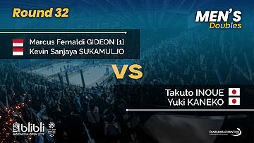 Round 32 | MD | GIDEON [1] / SUKAMULJO (INA) vs INOUE / KANEKO (JPN) | Blibli Indonesia Open 2019