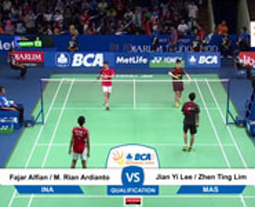 Fajar Alfian/M. Rian Ardianto (INA) VS Jian Yi Lee/Zhen Ting Lim (MAS)