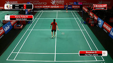 Maria Febe K (Djarum Kudus) VS Busanan O (Jaya Raya Jakarta)