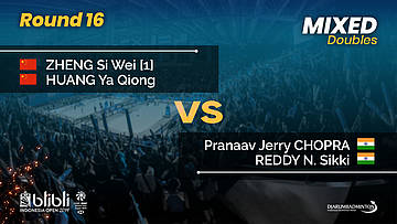Round 16 | XD | ZHENG / HUANG (CHN) vs CHOPRA / REDDY N. (IND) | Blibli Indonesia Open 2019