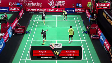 Markis Kido/Hendra S (Jaya Raya Jakarta) VS Ricky K/Hardianto Mutiara Cardinal Bandung)