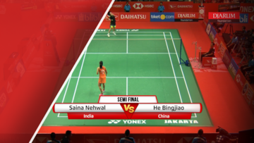 Saina Nehwal (India) VS He Bingjiao (China)